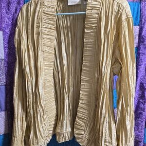 Chico's Shimmering Gold Jacket